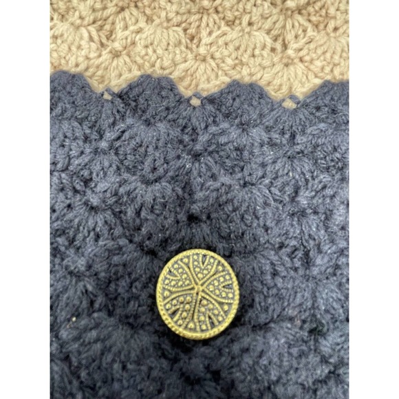 Vintage NEW Boho Acrylic Crochet Woven Hand Bag Purse Hippie Pockets Grannycore - Picture 2 of 15